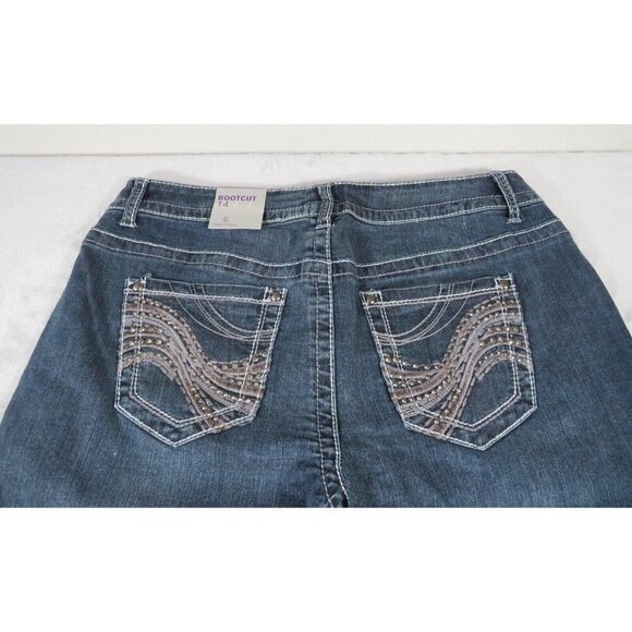 Lane Bryant Genius Fit Jeans Flare Boot-Cut Dark Wash Denim Women's Sz 14 NWT - Picture 7 of 7